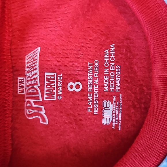 Marvel Spider-Man 2pc Pajamas Boys Size 8 - Picture 10 of 11